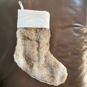Pottery Barn Faux Fur Stocking